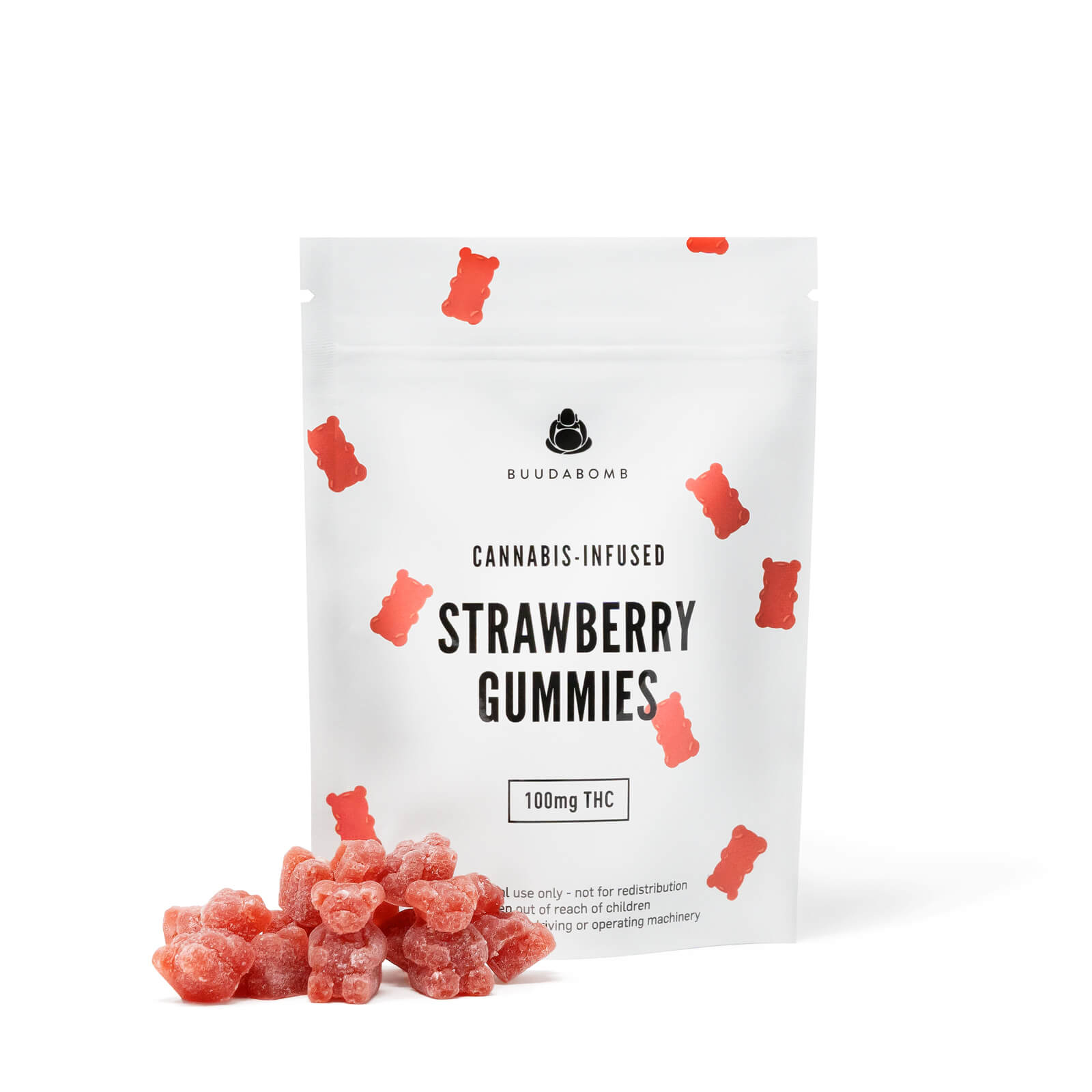Buudabomb – Strawberry Gummies 100mg THC | The Healing Co Canada Buudabomb – Strawberry Gummies 100mg THC | The Healing Co Canada