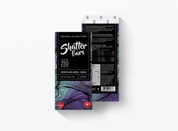 Euphoria Extractions – 500mg Shatter Bar – Milk Chocolate (Sativa) | The Healing Co Canada