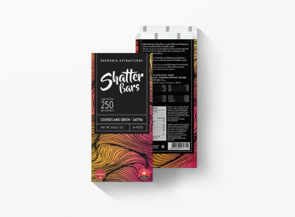 Euphoria Extractions – 500mg Shatter Bar – Milk Chocolate (Sativa) | The Healing Co Canada