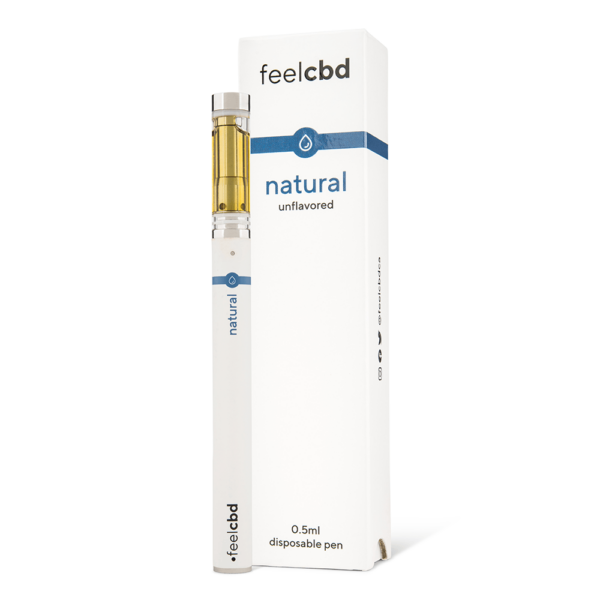 FeelCBD – Natural – Disposable CBD Vape Pen 0.5ml | The Healing Co Canada