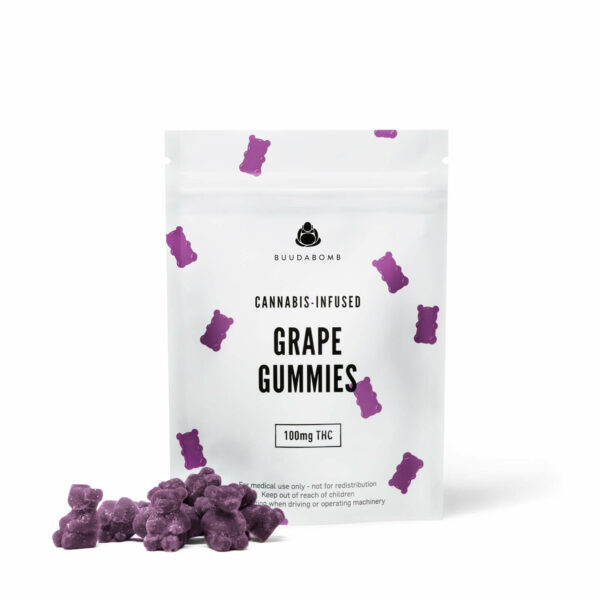 Buudabomb – Grape Gummies 100mg THC | The Healing Co Canada