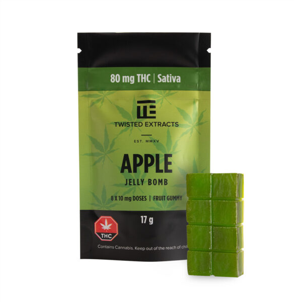 Twisted Extracts – Apple Jelly Bomb – Sativa – 80mg THC | The Healing Co Canada