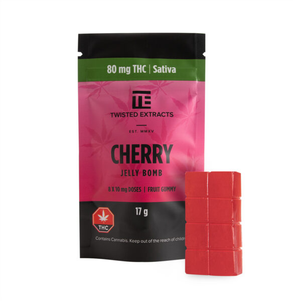 Twisted Extracts – Cherry Jelly Bomb – Sativa – 80mg THC | The Healing Co Canada