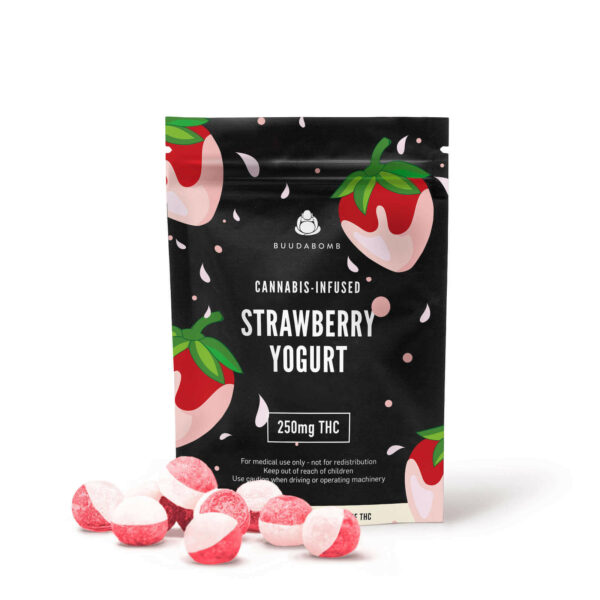 Buudabomb – Strawberry Yogurt Explosion – 250mg THC | The Healing Co Canada