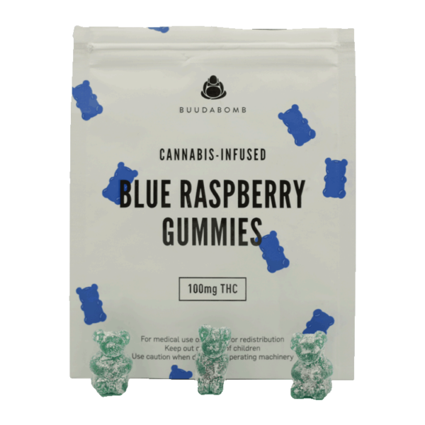 Buudabomb – Blue Raspberry Gummies – 100mg | The Healing Co Canada