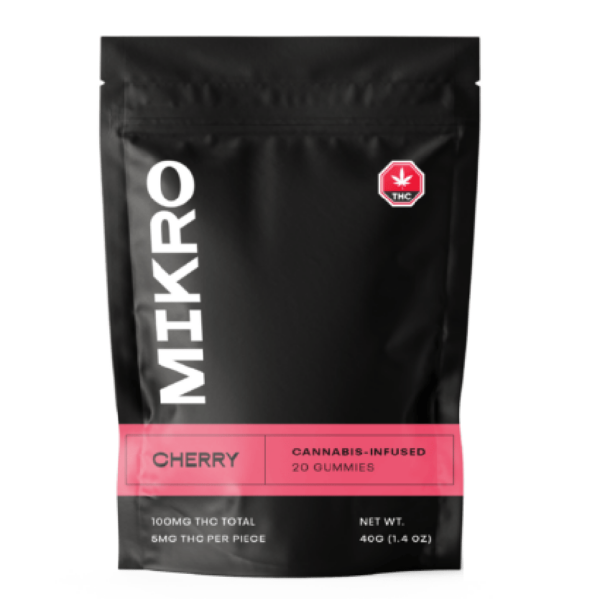 Mikro – THC Gummies – 100mg THC – Cherry | The Healing Co Canada