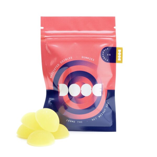 Dose Edibles Gummies – Pineapple | The Healing Co Canada