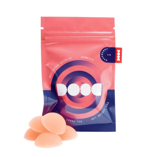 Dose Edibles Gummies – Raspberry | The Healing Co Canada