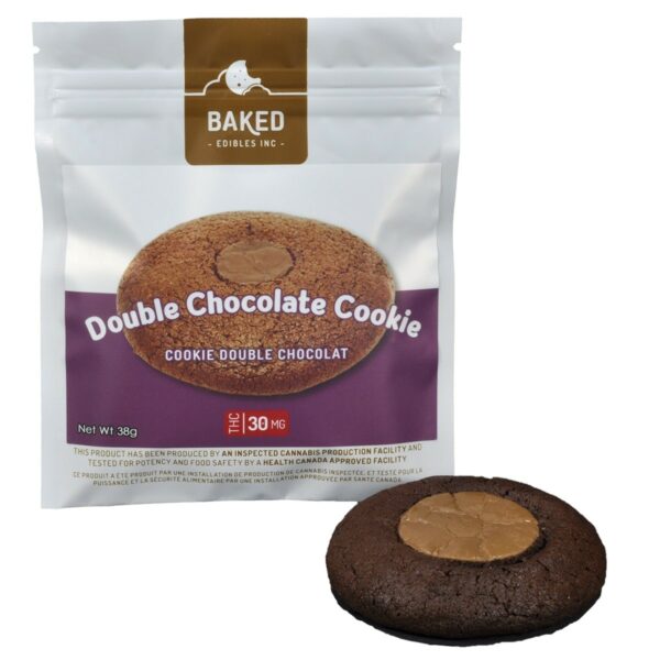 Baked Edibles – Cookie – Double Chocolate 30mg THC | The Healing Co Canada