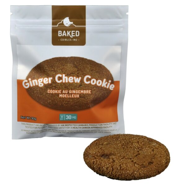 Baked Edibles – Cookie – Ginger Chew 30mg THC | The Healing Co Canada