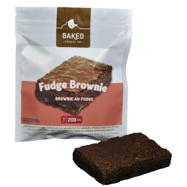 Baked Edibles – Fudge Brownie 200mg THC | The Healing Co Canada