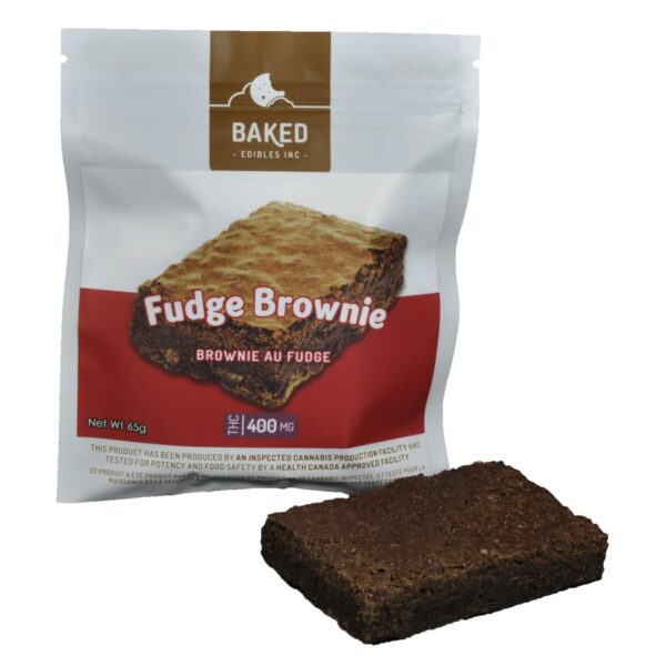 Baked Edibles – Fudge Brownie 400mg THC | The Healing Co Canada