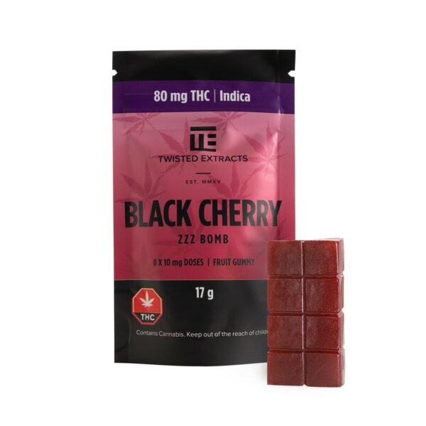 Twisted Extracts – Black Cherry – Zzz Bombs – 80mg THC | The Healing Co Canada