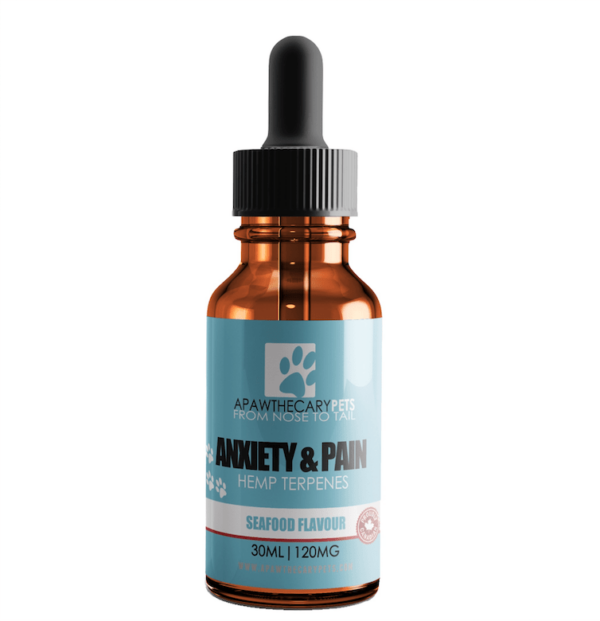Apawthecary Pets – Anxiety & Pain Tincture – Seafood Medley Flavour 120mg | The Healing Co Canada