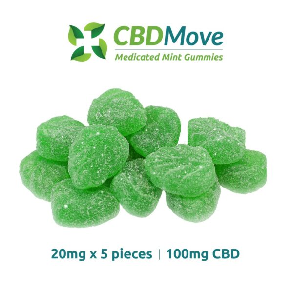 CBD Move – CBD Gummies – Mint Leaves – 100mg | The Healing Co Canada