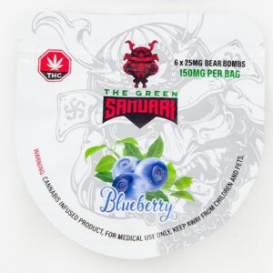 The Green Samurai – Blueberry Gummies – 150mg | The Healing Co Canada