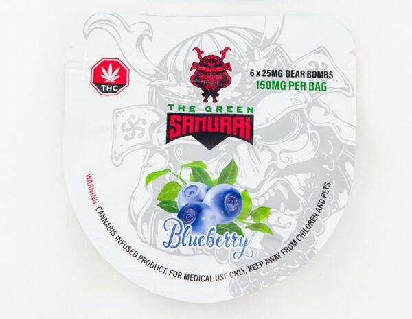 The Green Samurai – Blueberry Gummies – 150mg | The Healing Co Canada