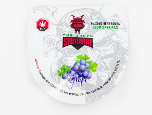 The Green Samurai – Grape Gummies – 150mg | The Healing Co Canada