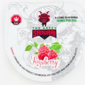 The Green Samurai – Raspberry Gummies – 150mg | The Healing Co Canada