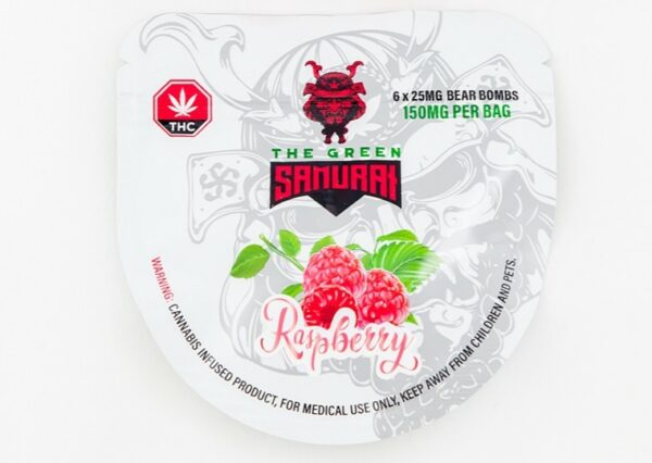 The Green Samurai – Raspberry Gummies – 150mg | The Healing Co Canada