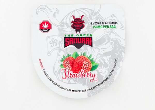 The Green Samurai – Strawberry Gummies – 150mg | The Healing Co Canada