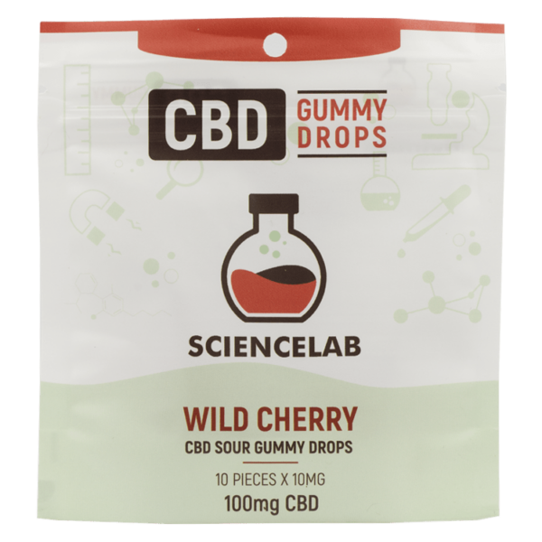 Sciencelab – CBD Sour Gummy Drops – Wild Cherry 100mg CBD | The Healing Co Canada