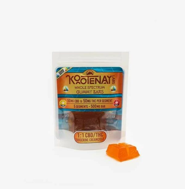 Kootenay Labs – 1:1 Tangerine Creamsicle Gummy – (500mg total) | The Healing Co Canada