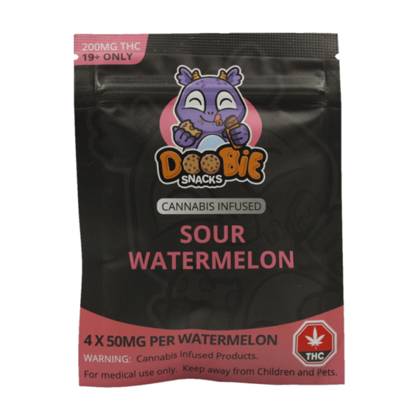 Doobie Snacks – CBD Sour Gummy Bears – 150mg CBD | The Healing Co Canada