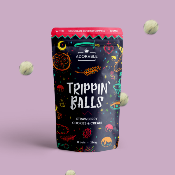 Adorable – Trippin’ Balls – Strawberry Cookies & Cream – 300mg | The Healing Co Canada