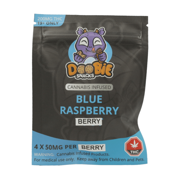 Doobie Snacks – Blue Raspberry – 200mg THC | The Healing Co Canada
