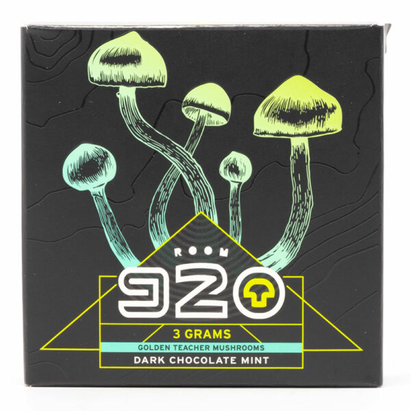 Room 920 – Mushroom Chocolate Bar – Dark Chocolate Mint – 3 grams | The Healing Co Canada