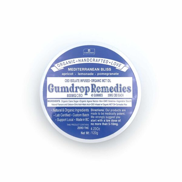 Gumdrop Remedies – Mediterranean Bliss Gummies – 800mg CBD | The Healing Co Canada