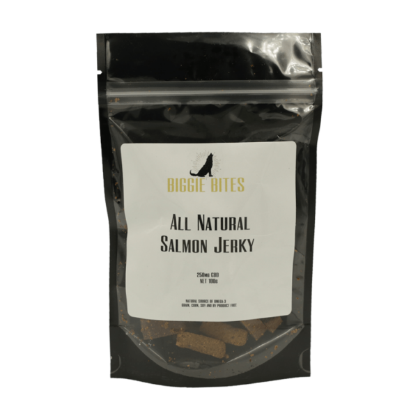 Biggie Bites – All Natural Salmon Jerky – 250mg CBD | The Healing Co Canada