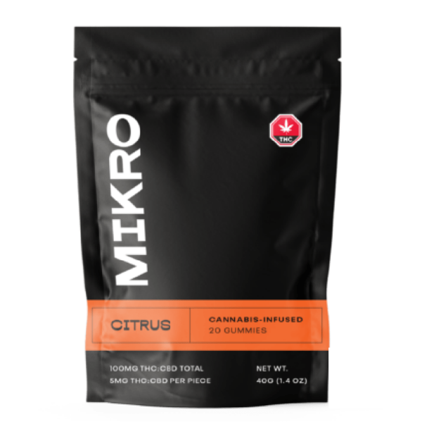 Mikro – 1:1 THC/CBD Gummies – 100mg – Citrus | The Healing Co Canada