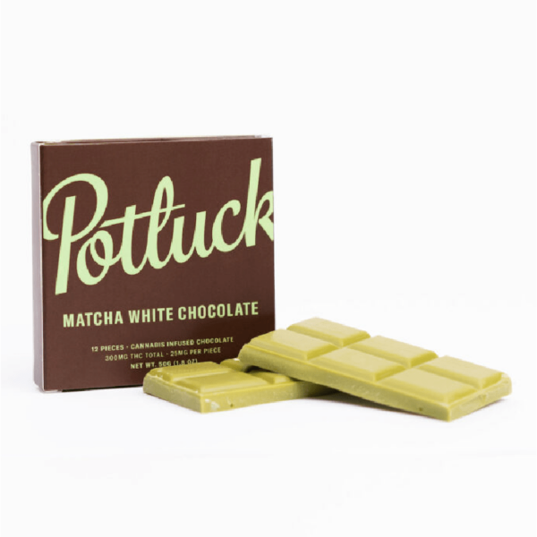 Potluck – Infused Chocolate – Matcha White Chocolate – 300mg THC | The Healing Co Canada