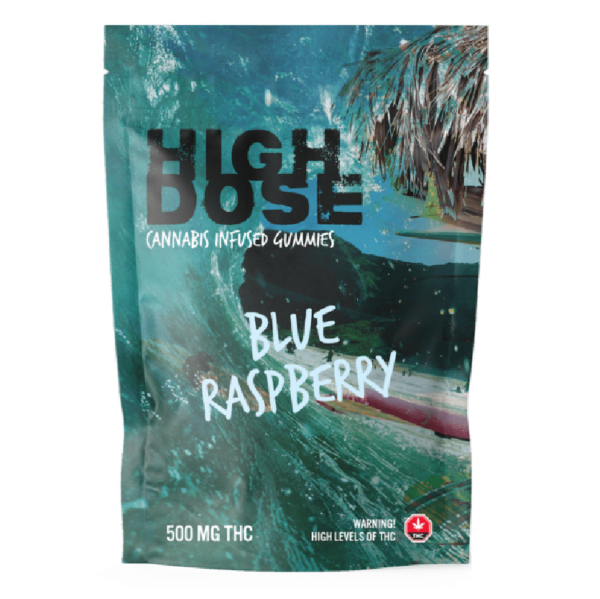 High Dose – cannabis Infused Gummies – Blue Raspberry – 1000mg/1500mg | The Healing Co Canada