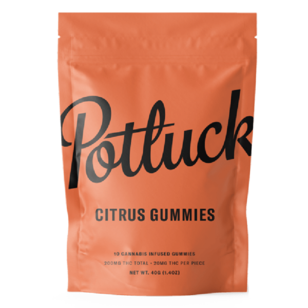 Potluck Extracts – Citrus Gummies – 200mg THC | The Healing Co Canada