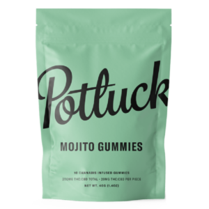 Potluck Extracts – Mojito Gummies (1:1) – 100mg THC / 100mg CBD | The Healing Co Canada