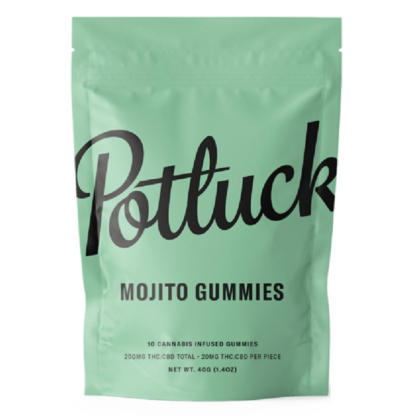 Potluck Extracts – Mojito Gummies (1:1) – 100mg THC / 100mg CBD | The Healing Co Canada