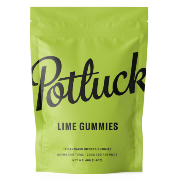 Potluck Extracts – Lime Gummies (CBD) – 200mg | The Healing Co Canada