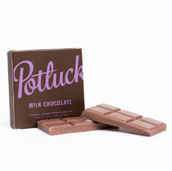 Potluck – Infused Chocolate – Milk Chocolate – 300mg THC | The Healing Co Canada