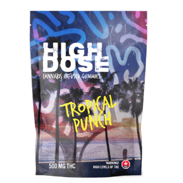 High Dose – cannabis Infused Gummies – Tropical Punch – 500mg/1000mg | The Healing Co Canada