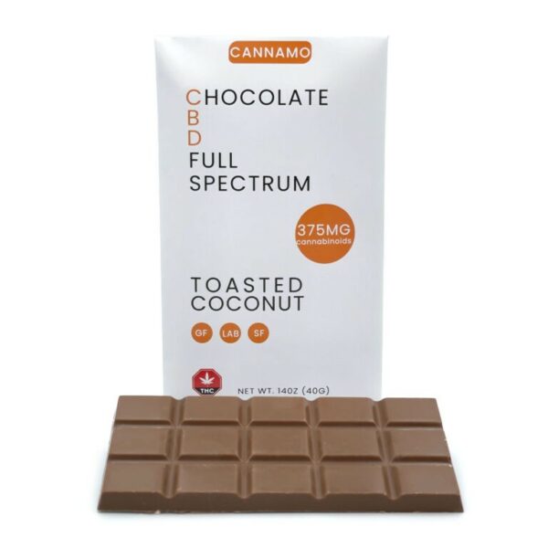 Cannamo – Full Spectrum CBD Chocolate – 375mg – Toasted Coconut | The Healing Co Canada