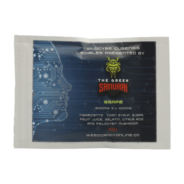 The Green Samurai – Shroom Gummies – Grape – 3g | The Healing Co Canada