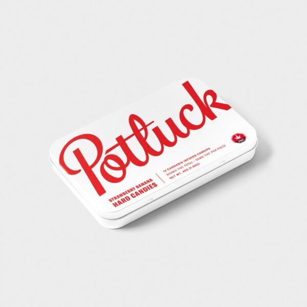 Potluck – Hard Candy – Strawberry Banana- 300mg THC | The Healing Co Canada