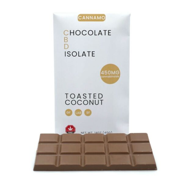 Cannamo – CBD Chocolate Isolate – 450mg – Toasted Coconut | The Healing Co Canada