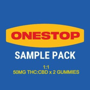 Onestop – Sample Pack – 1:1 – (50mg CBD:THC x 2 Gummies) | The Healing Co Canada